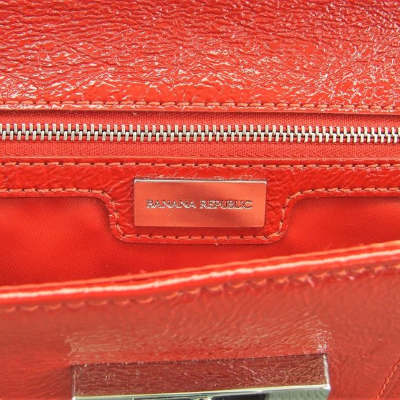 Banana Republic Leather Red Clutch or Shoulder Bag Purse - Picture 6 of 7
